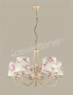 Lampy sufitowe - Jupiter SARA 5 Ecru zwis - Żyrandol/lampa wisząca 5x E27 (max 60W) 1284-SA5 - miniaturka - grafika 1