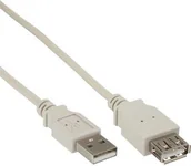 Kable USB - InLine Kabel USB 2.0 A5 m - biały 34605X - miniaturka - grafika 1