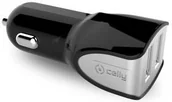 Ładowarki samochodowe - Celly Zasilacz samochodowy Turbo 2x USB 3,4A CC2USBTURBOBK) Czarna - miniaturka - grafika 1