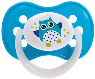 Canpol babies Smoczek silikonowy symetryczny ""Sówki"" ze świecącym uchwytem powyżej 18 miesiąca, 1 sztuka - Smoczki uspokajające - miniaturka - grafika 2