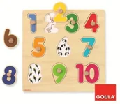 Puzzle - Jumbo SPIE GOULA Drewniane puzzle Cyfry D53074 - miniaturka - grafika 1