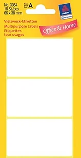 Zweckform Białe minietykiety do opisywania ręcznego; 18 etyk./op., 66 x 38 mm, białe (ZW236) - Etykiety do drukarek - miniaturka - grafika 2