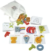 Klocki - Plan Toys Drewniane KLOCKI Alfabet A-Z PLTO-5168 - miniaturka - grafika 1