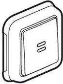 Wyłączniki światła i elektryczne - Legrand 069861 PLEXO Przycisk podświetlany BIAŁY 10AX-250V~ - komplet podtynkowy - miniaturka - grafika 1