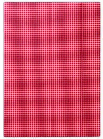 Donau Teczka z gumką karton, A4, 400gsm, 3-skrz., czerwona w kratę FEP04 - Teczki i skoroszyty - miniaturka - grafika 4