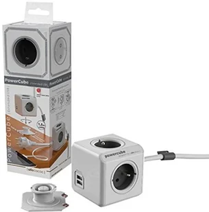 PowerCube Listwa zasilająca Allocacoc Extended USB3 m szary Typ F 1407/DEEUPC - Listwy zasilające - miniaturka - grafika 2