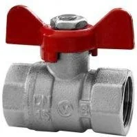 Valvex ONYX ZAWÓR KULOWY PROSTY NIKLOWANY Z ALUMINIOWYM MOTYLKIEM - W/W - 1/2 - - Zawory i kraniki - miniaturka - grafika 2