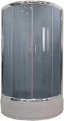 Kabiny prysznicowe - Durasan Palermo WK 80 80x80 szkło grafitowe + brodzik + syfon - miniaturka - grafika 1