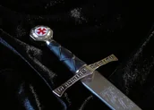 Repliki - broń - Płatnerze hiszpańscy MINIATURKA HISTORYCZNY Miecz TEMPLARIUSZY - miniaturka - grafika 1