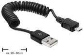 Kable USB - Delock Kabel Kabel USB 20cm-60cm spiralny (83162) - miniaturka - grafika 1