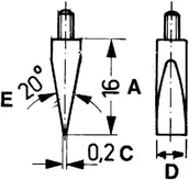 Akcesoria do urządzeń pomiarowych - LIMIT KOŃCÓWKA PŁYTKOWA DO CZUJNIKÓW ZEGAROWYCH 573/20 - 53181202 - miniaturka - grafika 1