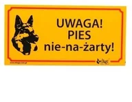 Pozostałe akcesoria dla psów - Dingo Tabliczka ostrzegawcza Uwaga! Pies nie-na-żarty! 13085 - miniaturka - grafika 1