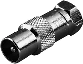 Złącza, przejściówki, adaptery - Vivanco Adapter krótki F SAT Antena 44013 Wtykany Złącze męskie F Złącze męskie antenowe 75 srebrny - miniaturka - grafika 1