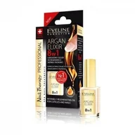 Odżywki do paznokci - Eveline Argan Elixir 8w1 12ml - olejek do skórek i paznokci - miniaturka - grafika 1