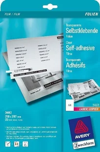 Avery Zwecform Folia laminacyjna samoprzylepna ZWECKFORM 0,14 mm do drukarek laserowych - Folie do laminatora - miniaturka - grafika 2