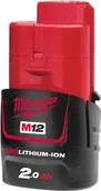Akumulatory do elektronarzędzi - MILWAUKEE M12 B2 Akumulator 12V (2.0 Ah) 4932430064 - miniaturka - grafika 1