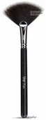Pędzle do makijażu - Nanshy Fan - Pędzel wachlarzowy do aplikacji różu, bronzera i rozświetlacza - Onyx Black N-FB-829212 - miniaturka - grafika 1