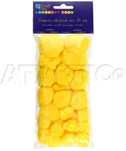 Dalprint Pompon akrylowy żółte mix (24) DP9318 - Dekoratorstwo - miniaturka - grafika 2
