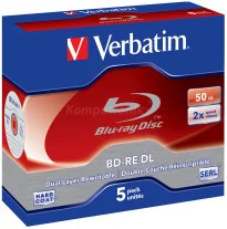 Verbatim BD-RE DL 2x (RW) 5Pack Jewel 50GB 43760 - Nośniki danych - miniaturka - grafika 2
