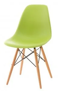 Fotel biurowy, krzesło biurowe D2.Design Krzesło P016W PP zielone drewniane nogi 5902385701167 - Fotele i krzesła biurowe - miniaturka - grafika 2