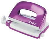 Dziurkacze - Esselte Dziurkacz Mini LEITZ WOW metalowy fiolet metalik ES590-12 - miniaturka - grafika 1