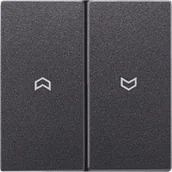 Wyłączniki światła i elektryczne - Jung Klawisz podwjny aluzjowy - LS Metal Finish Anthracite - miniaturka - grafika 1