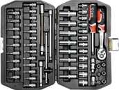 Zestawy narzędziowe - Yato Zestaw narzędziowy 1/4,kpl. 56 szt, xs YT-1450 - miniaturka - grafika 1