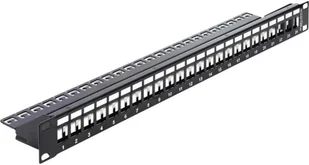Delock 19Z Keystone Patch Panel 24 Port with strain relief - 43277 - Pozostałe akcesoria sieciowe - miniaturka - grafika 2