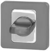 Szyldy i rozety - VDS ROZETA KWADRATOWA WC R62 ANTRACYT/CHROM 39-0155 - miniaturka - grafika 1