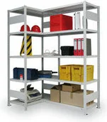 Szafy i regały magazynowe - B2B Partner Moduł narożny regału CLIP 141395 - miniaturka - grafika 1