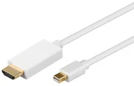 Adaptery i przejściówki - Wentronic Mini DisplayPort na HDMI (wtyk mini Wtyczka DisplayPort na HDMI A) 1,0 m Biały 4040849328602 - miniaturka - grafika 1