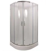 Kabiny prysznicowe - Durasan Parma Clear NK 90 90x90 szkło transparentne + brodzik + syfon - miniaturka - grafika 1