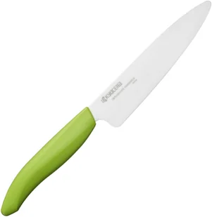Kyocera Do plastrowania 13 cm zielona rączka Kuchenny nóż ceramiczny Kyocera - Akcesoria gastronomiczne - miniaturka - grafika 2