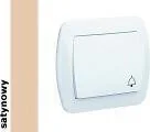 Wyłączniki światła i elektryczne - Kontakt Simon Wyłącznik ścienny Akord dzwonek AD1/29 satynowy - miniaturka - grafika 1