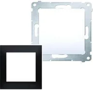 Klawisze i ramki - Kontakt Simon Simon - 54 - Zaślepka ramki z mostkiem i łapkami antracyt DPS.01/4 - miniaturka - grafika 1