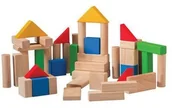 Klocki - Plan Toys Klocki drewniane 50 sztuk - miniaturka - grafika 1