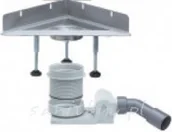 Odpływy liniowe - Viega Odwodnienie Visign narożne bez rusztu, ramka matowa 592363 - miniaturka - grafika 1