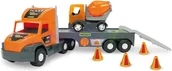 Samochody i pojazdy dla dzieci - Wader Super Tech Truck laweta z betoniarką 36750 - miniaturka - grafika 1