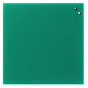 Tablice i flipcharty - NAGA Szklana Tablica magnetyczna szmaragdowa 45x45 marki 10751 - miniaturka - grafika 1