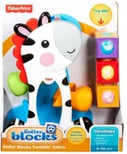 Klocki - Fisher Price Ruchome klocki zebra - miniaturka - grafika 1