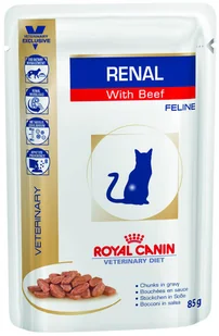 Royal Canin Veterinary Diet Feline Renal Wołowina Saszetka 85G - Mokra karma dla kotów - miniaturka - grafika 2