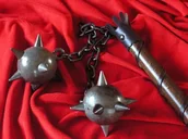 Repliki - broń - WŁOCHY HISTORYCZNY KIŚCIEŃ - MACZUGA Z 2 KULAMI - miniaturka - grafika 1