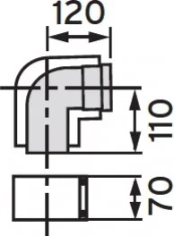 Vaillant Kolano koncentryczne 60/100 87' PP - 303910 - Kominy i akcesoria - miniaturka - grafika 2
