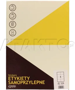 Grand Etykiety uniwersalne 105x74/8 białe (100) - Papier do drukarek - miniaturka - grafika 3
