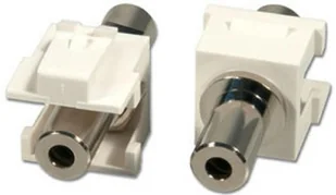 Keystone Lindy Gniazdo naścienne mini jack 3,5mm łącznik modułowy Lindy 60528 2szt - Wtyczki i adaptery - miniaturka - grafika 2