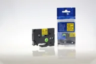 Taśmy do drukarek barwiące - Brother Aimotech Taśma zamiennik do 12mm/8m żółta specjalna czarny nadruk TZES63 (AZES631) - miniaturka - grafika 1