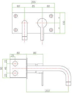 Sapho Espada ES08 - Baterie podtynkowe - miniaturka - grafika 2