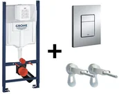 Stelaże i zestawy podtynkowe do WC - Grohe Rapid SL f Zestaw Stelaż podtynkowy do WC z przyciskiem uruchamiającym i kątownikiem 38840000+38732000+3855800M - miniaturka - grafika 1