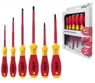 Śrubokręty - Wiha Zestaw wkrętaków płaskich/ PZ, SoftFinish electric, 6-cz. (25477) - miniaturka - grafika 1