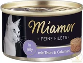 Mokra karma dla kotów - Miamor Feine Filets Tuńczyk i Kalmary Puszka 100g 74049 - miniaturka - grafika 1